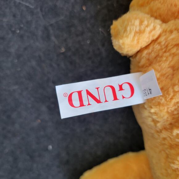 GUND Tan TEDDY Bear Red Bow 10" Plush Red Bow Brown - Picture 7 of 7